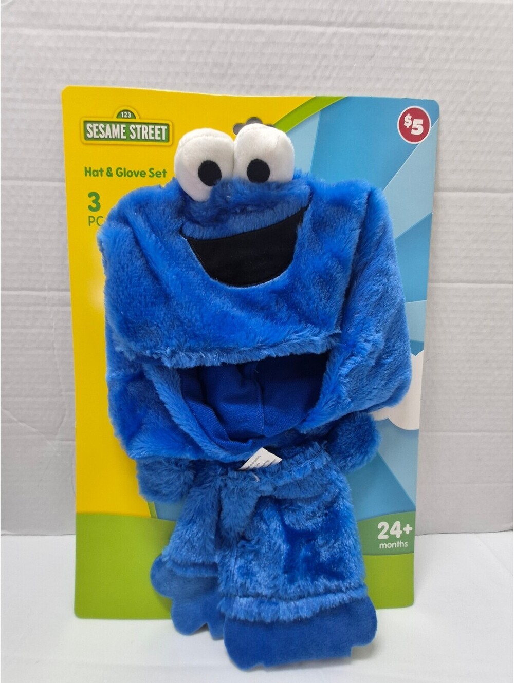 Sesame Street Cookie Monster Hat and Glove Set for Toddlers 24+ Months C3